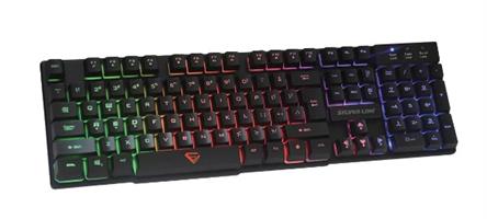 מקלדת גיימינג Scorpius עם תאורה צבעונית במארז Premium Gaming Set