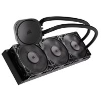 קירור נוזלי למעבד צבע שחור Corsair Nautilus 360 RS – פריט בודד רדיאטור שחור עם שלושה מאווררים ויחידת משאבה מחוברים בצינורות