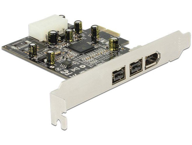 כרטיס הרחבה Delock FireWire PCI Express Card 1394B 9 pin And 1394A 6 pin