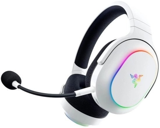 אוזניות גיימינג אלחוטיות בצבע לבן רייזר Razer Barracuda X Chroma