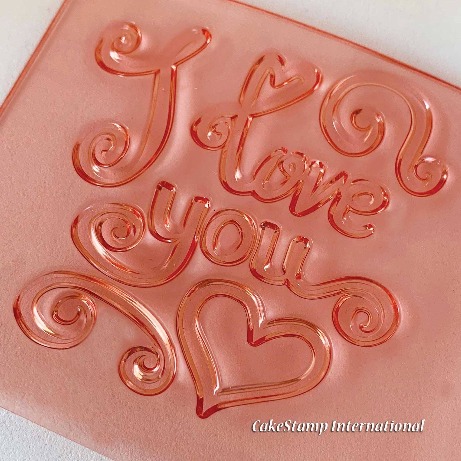 I love you- valentines day- stamp