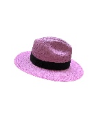 מגבעת  קיצי בצבע סגול  - כובע לנשים - white felt Fedora Israel