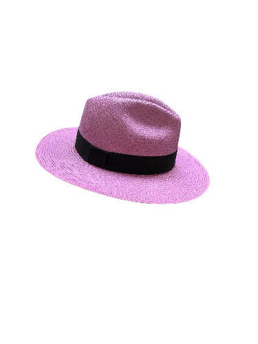 מגבעת  קיצי בצבע סגול  - כובע לנשים - white felt Fedora Israel