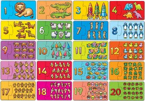 פאזל התאמת מספרים (1-20)