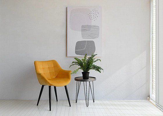 כורסא מעוצבת דגם יולי YULI בצבע חרדל
