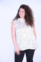 חולצת יולי נקודות שמנת