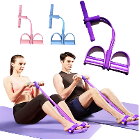 רצועות כושר אלסטיות לאימון בטן וידיים ביתי ABS