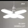 לבן קר - 85V-265V - נורת לד מתקפלת בצורת מאוורר