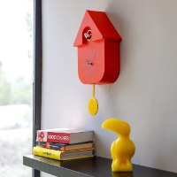 שעון מטוטלת קוקייה עם מנגנון שקט Cuckoo Clock – אדום - מארז לא מושלם