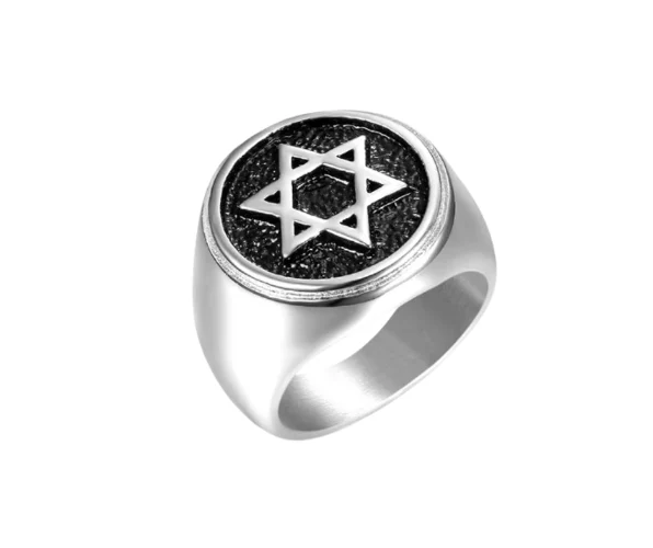 טבעת מגן דוד לגבר