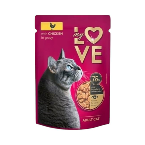 My Love חתולים - פאוץ' עוף ברוטב 85 גר'