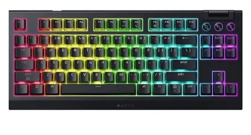 מקלדת גיימינג אלחוטית דקה Razer BlackWidow V4 Low-Profile Tenkeyless HyperSpeed עם RGB