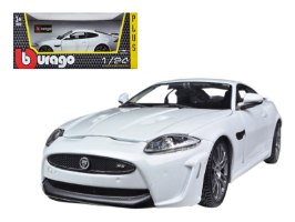 דגם מכונית בוראגו יגואר לבן Bburago Jaguar XKR-S 1/24