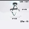 דגם 3- שחור - מנורות תקרה בעיצוב מודרני