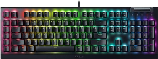 מקלדת מכנית Razer BlackWidow V4 X לגיימינג עם מתגים קליקיים ותאורת Chroma RGB