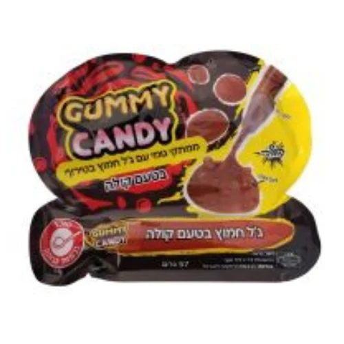 ממתק גומי בטעם קולה עם עט במילוי ג'ל חמוץ 57 גרם