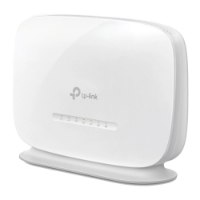 ראוטר סלולרי TP-Link TL-MR105 4G LTE 300Mbps – פריט בודד בצבע לבן עם לוגו TP-Link ונורות חיווי ירוקות בחזיתו עם 2 4GHz