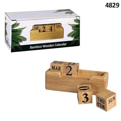 קלנדר במבוק שולחני - 4 קוביות , 15x6x6 סמ'  דגם 4829
