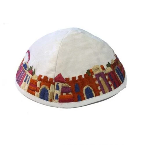 כיפות עם רקמה דגם ירושלים