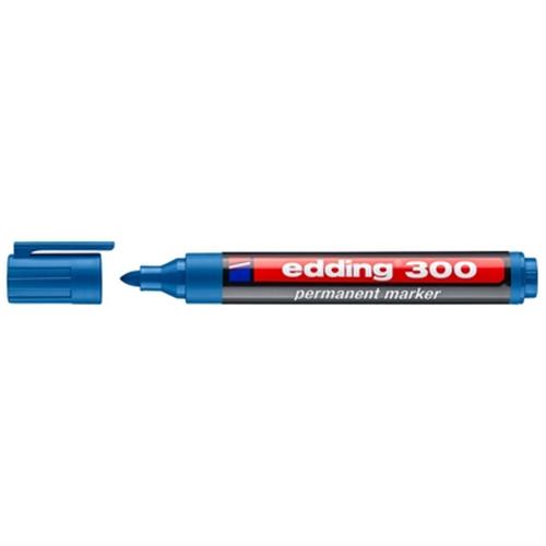 טוש פרמננט 300 טיפ עגול 1.5-3 מ"מ תכלת אדינג edding