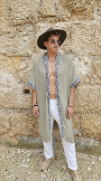 קימונו רשת זית לגבר ORIZ.