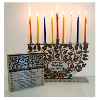 ברכת הדלקת חנוכיה מעוצב על בלוק