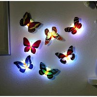 מנורת לילה בצורת פרפרים - 10יח'