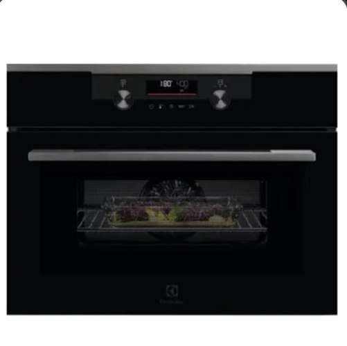 תנור משולב מיקרוגל 45 ס"מ דגם Electrolux EVL6E46H אלקטרולוקס זכוכית שחורה