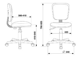 כיסא משרדי - BUROCRAT CH-204NX - ירוק עפרון