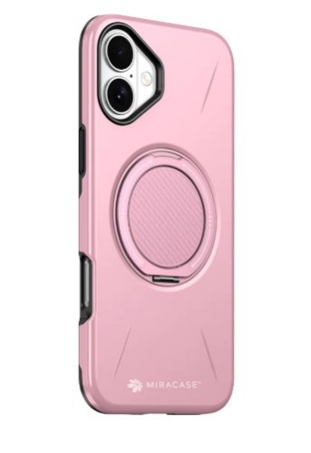 קייס פלסטיק לטלפון נייד מירקייס דגם Miramag עבור iPhone 16 ורוד