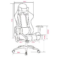 כיסא גיימינג דגם מארס - Mars אורטופדי, ידיות מתכווננות, משענת מתכוונת עד 180 מעלות בצבעים שחור ואדום