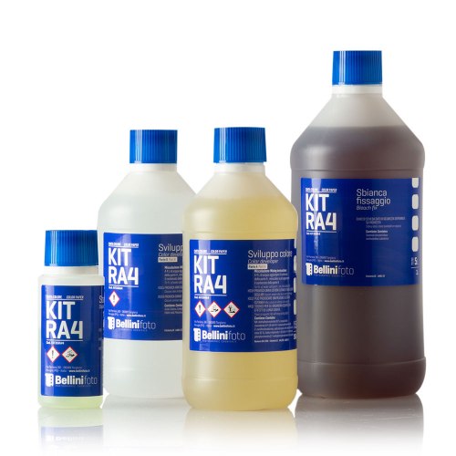 Bellini RA-4 Paper Processing Kit 5 Liter כימיקלים לפיתוח נייר צבע RA-4 ליטר 5 מספיק ל 10 מטר מרובע