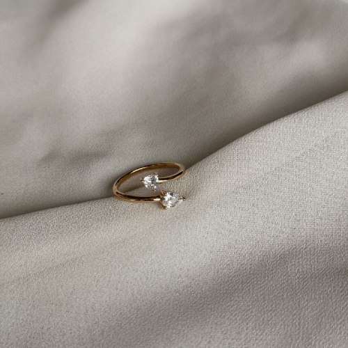 טבעת ספירלה אביב - זהב