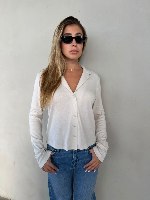 מכופתרת צווארון CROP