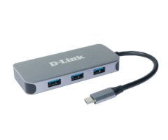 מפצל - תחנת עגינה - D-LINK Type-C TO RJ45/HDMI/USB3.0