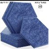 כחול כהה - פאנלים אקוסטים דקורטיבים במגוון צבעים - מארז 12 יח׳