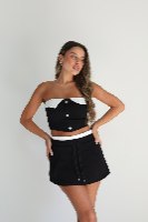 חליפת סטרפלס חצאית