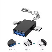 מתאם אוניברסלי USB לבחירה בין  type c ו micro usb