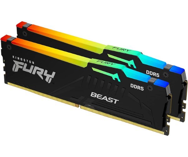 ז.לנייח Kingston Fury Beast BLACK RGB 64GB 2X32GB DDR5 6K Mhz C36