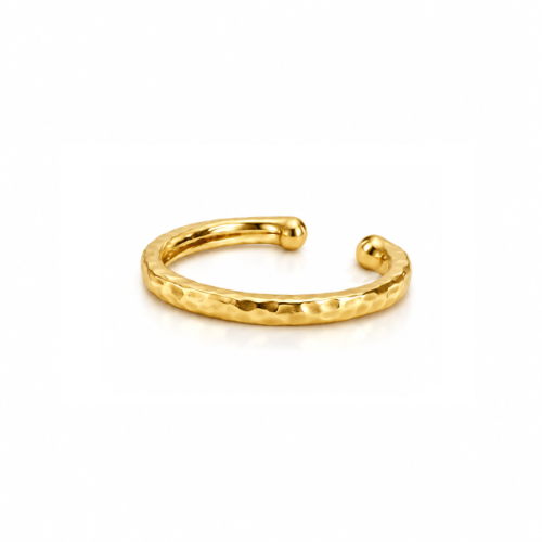 עגיל cuff מרוקע זהב 14 קרט