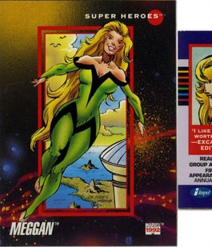 קלף בודד מארוול marvel - meggan - Universe Series 3 - 47
