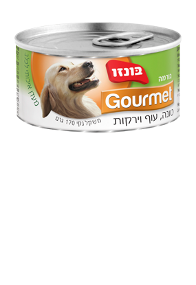 בונזו מעדן גורמה טונה עוף וירקות - BONZO GOURMET TUNA CHICKEN AND VEGETABLE 170G