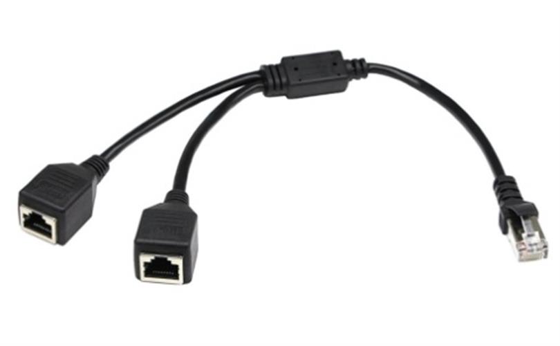 מפצל חיבור רשת ל-2 חיבורי רשת RJ45