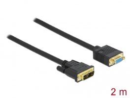 כבל מאריך Delock Cable DVI 12+5 Male To VGA Female 2 m