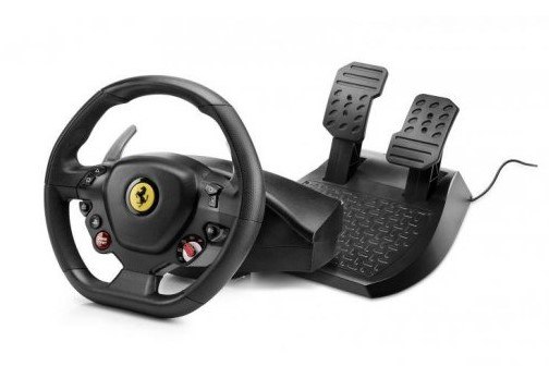ערכת נהיגה Ferrari Thrustmaster T80 488 GTB עם הגה בקנה מידה 8:10 ודוושות