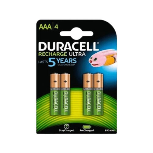 מארז 4 סוללות נטענות Duracell AAA