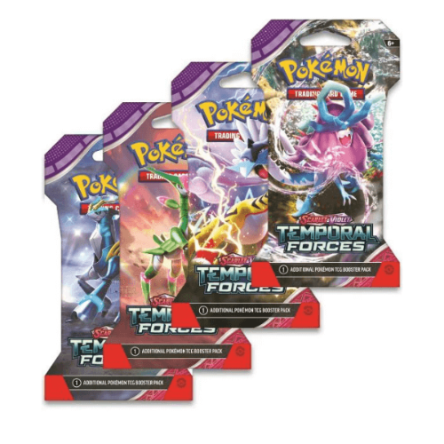 Pokemon TCG:Scarlet & Violet 5 Temporal Forces Sleeved Booster קלפי פוקימון מקוריים סליב בוסטר