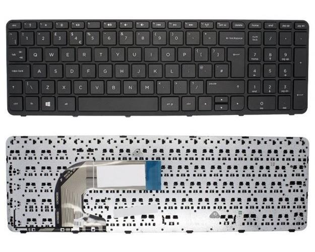 מקלדת למחשב נייד HP 250 G3 , 255 G3, 256 G3 keyboard black NO Frame- UK English