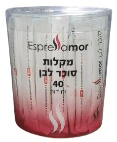40 מקלות סוכר לבן במארז מהודר