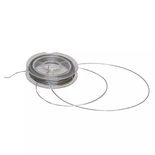 חוט מתכת כסף מצופה סיליקון 10 מטר עובי 0.5